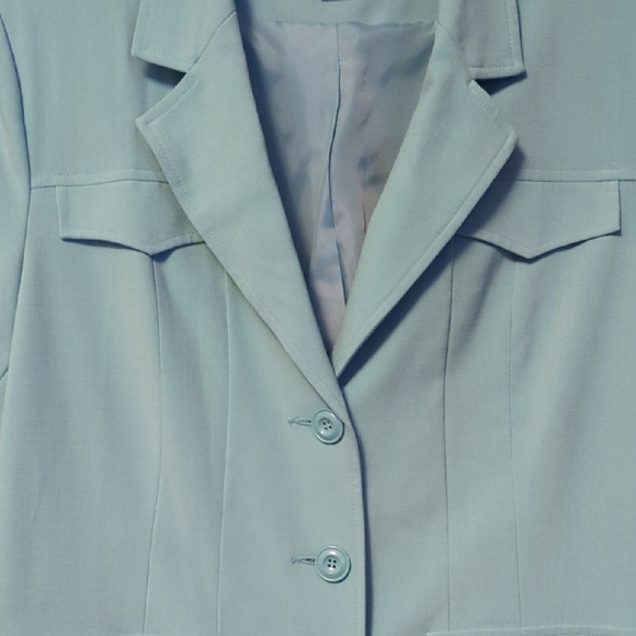 Beautiful Dressbarn Spring Blue Blazer Relaxed Fit Jacket, 2X, NWT - Picture 6 of 11